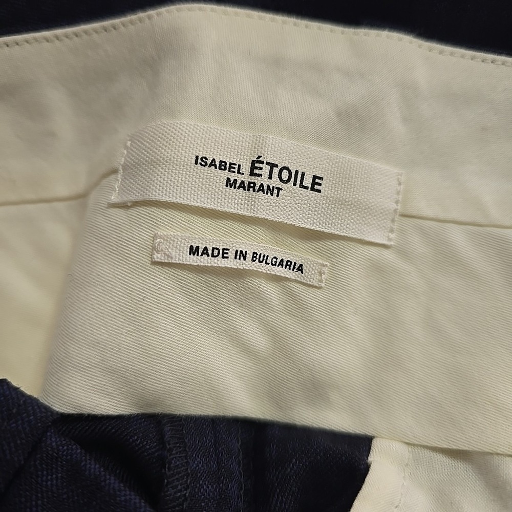 Isabel Etoile Marant Womens Pleated Viscose Navy Black Trousers Pants‎ Size 36 - Picture 4 of 5